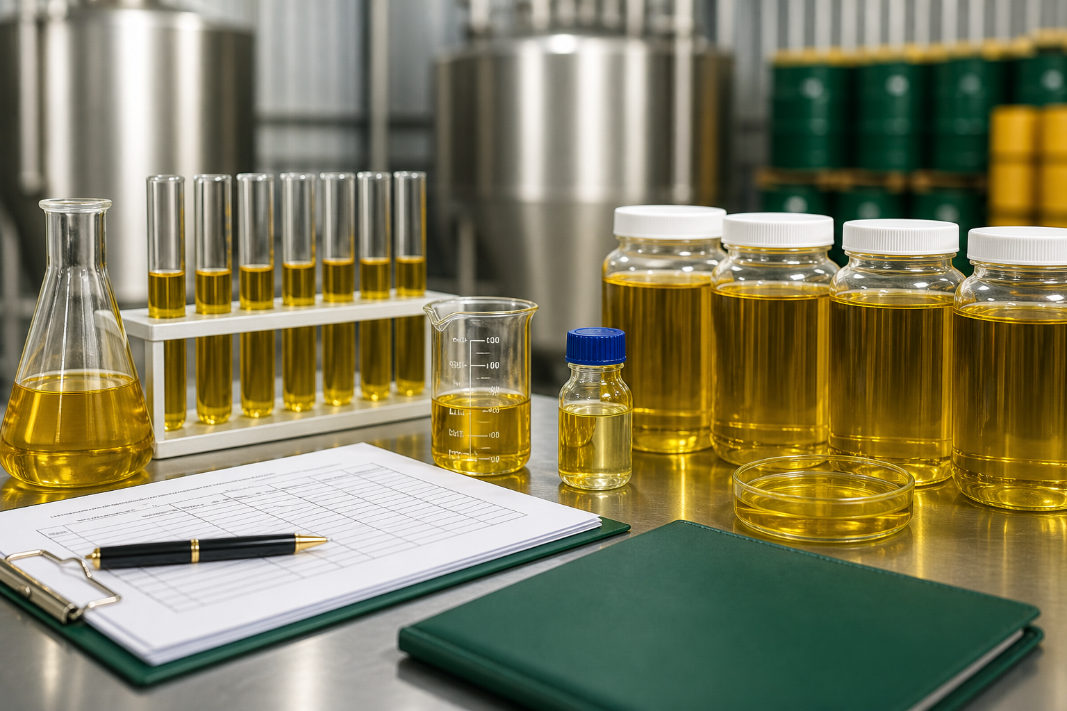 Edible oil quality assurance samples